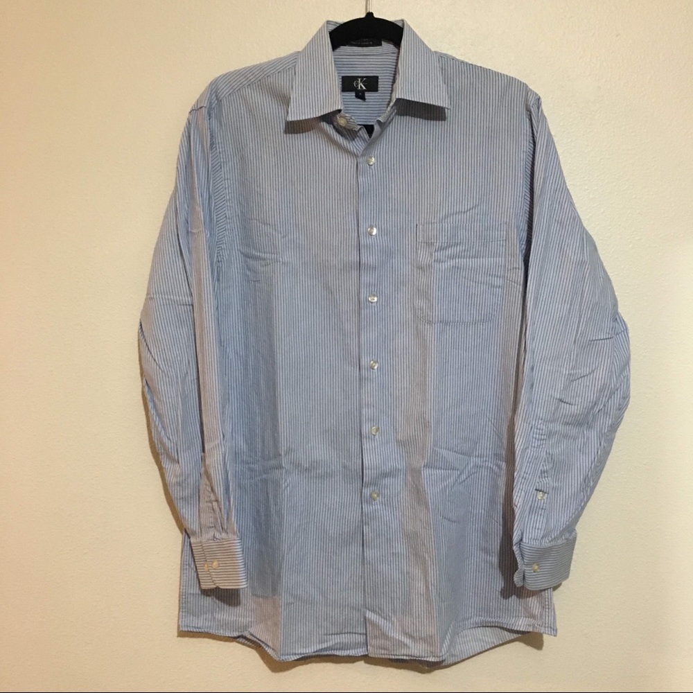 Calvin Klein Striped Dress Shirt Medium